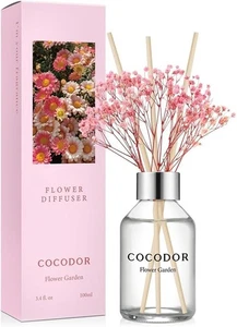 Flower Reed Diffuser Set Scent Diffuser with Sticks Home Fragrance Reed Diffuser - Picture 1 of 8