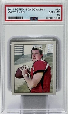 Matt Ryan PSA 10 - 2011 Topps ‘1950 Bowman Style’ -Falcons, Boston College - Image 1 of 4