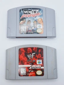 WCW/NWO Revenge & WWF Attitude (Nintendo 64) Authentic Cartridge Only - Tested - Picture 1 of 6