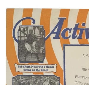 Rare Antique 1920's Babe Ruth Activity Counts Letterhead Stationery Gene Sarazen - Picture 1 of 6