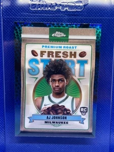 2024-25 Topps Chrome - AJ Johnson (RC) Fresh Start #FS-13 Blue Basketball - Picture 1 of 2