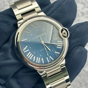2022 Cartier Ballon Bleu 40mm Blue Dial Roman Numberals  - WSBB0061 - B&Ps! - Picture 1 of 11