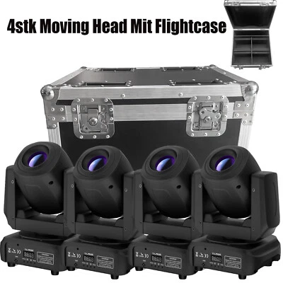 4stk 150W LED Beam Moving Head Prisma 8 Gobo DMX Bühnenlicht dj Disco Halloween - Bild 1 von 4