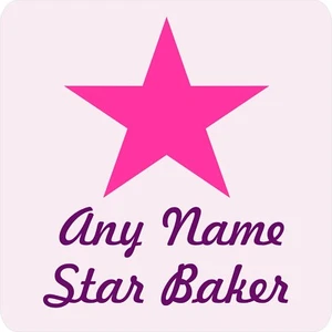 PERSONALISED STAR BAKER PRINT 9CM SQUARE COASTER BIRTHDAY CHRISTMAS - Picture 1 of 1