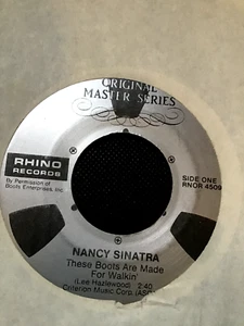 Nancy Sinatra  These Boots Are Made For Walkin'  7" 45 RPM Rhino VG+ - Picture 1 of 4