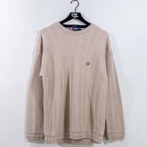 Chaps Ralph Lauren Crest Knit Sweater Large VTG 90s Preppy Hip Hop Streetwear - Picture 1 of 6