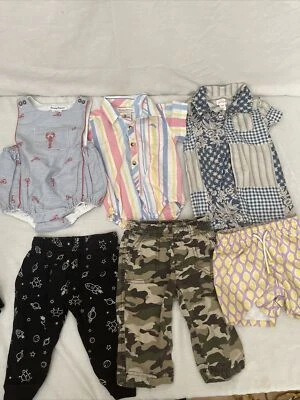 Lote Tommy Bahama/Gato y Jack Bebé Mameluco 6-9 Meses Garannimales, Frijol Saltarín Foto 1 de 4