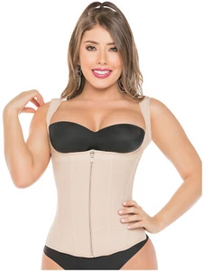 Salome 0314 Zip Waist Trainer Vest Faja Colombiana Chaleco Cinturilla Reductora - Picture 1 of 10