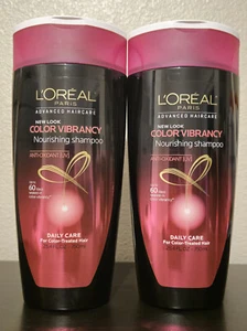 LOTTO DI 2 - SHAMPOO NUTRIENTE VIBRANTE LOREAL ELVIVE COLOR 25,4 once *FUORI PRODUZIONE - Foto 1 di 2