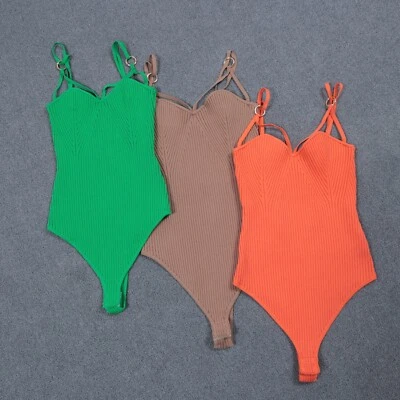 Traje corporal tejido NICHOLAS Jilla en verde/marrón/naranja Foto 1 de 4