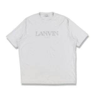 Lanvin Grey Embroidered Logo Oversized T-Shirt | Size M FW23 RRP $450 - Picture 1 of 9