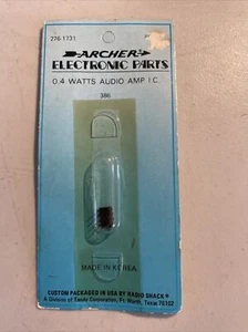 VINTAGE ARCHER ELECTRONIC PARTS 0.4 WATTS AUDIO AMP I.C. 386 - NEW (L) - Picture 1 of 1