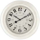 15.5 Inch Round Antique White French Country Hands Traditional Wall Clock