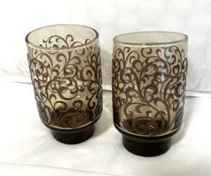 Vintage 2er Set Libbey Prado Tawny Brown Gläser 5" - Bild 1 von 5