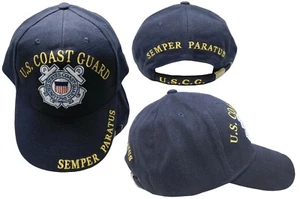 Blue Coast Guard Semper Paratus Cap Hat Embroidered / Licensed USCG X1 - Picture 1 of 6