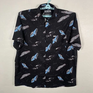 Dixxon Shirt Mens 2XL Black The Slab Button Up Party Blend Classics Cars - Picture 1 of 9