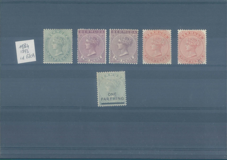 BERMUDA 1884-1893 MH stamps CA WK - Image 1 of 1