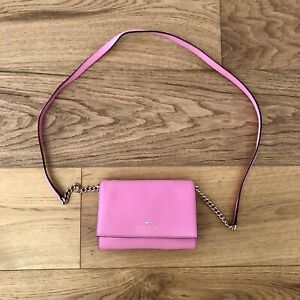 Kate Spade New York Bubblegum Pink Saffiano Leather Mini Crossbody Bag