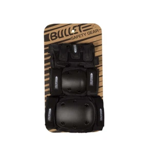 Bullet Skateboard Three Pack Knee Elbow Wrist Pads Black Adult Size - Picture 1 of 1