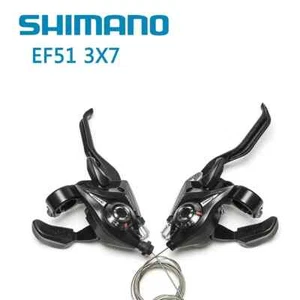 Shimano Altus ST-EF51 3X7S Shifter Lever Set With Gear Cables Hyperglide Bicycle - Picture 1 of 5