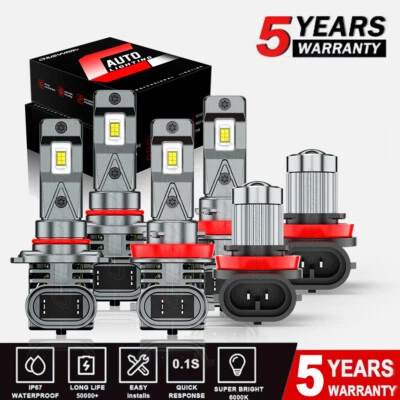 For Subaru XV Crosstrek 2015-2020 LED Headlight Hi/Lo + Fog light Bulbs Combo - Image 1 of 4