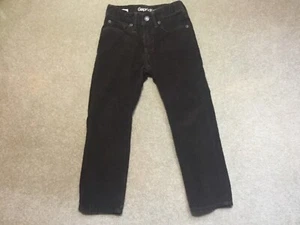 EUC Gap Kids Boys Sz 6 Dark Brown Fine Wale Straight Leg Cords Corduroy Pants - Picture 1 of 4