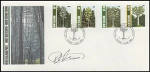 NEW ZEALAND 1989 TREES FDC SIGNED DESIGNER KAURI RIMU (ID:14/D4854) - Picture 1 of 1