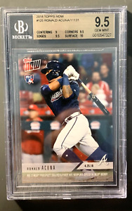 2018 Topps Now #125 Ronlad Acuna recrue SP BGS 9,5 gemme comme neuf Atlanta Braves