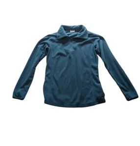 Columbia 1/4 Zip Fleece Lined Sweater Women's Size M Regular Green - Picture 1 of 4