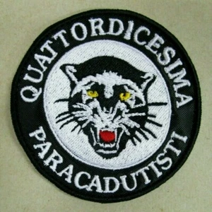 Patch "14^ Cp. PARACADUTISTI PANTERE INDOMITE - 186° RGT. PAR. FOLGORE" - Tipo 2 - Picture 1 of 1