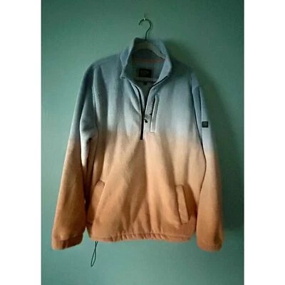 Billabong men's 1/4 zip pullover fleece with fading colors size large - Image 1 of 4