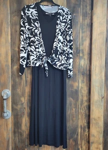 Belle by Kim Gravel Better Together Maxi Dress Womens Size Small Black & White - Picture 1 of 19