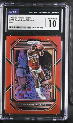 Panini Prizm 2022 rojo #279 Dominique Wilkins/299 gema como nueva 10 Pop 1 + ¡Envío gratuito! Foto 1 de 3
