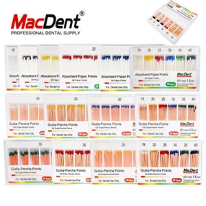 MacDent Dental Endo Gutta Percha Points / Absorbent Paper Points 02/04/06 Taper - Picture 1 of 75