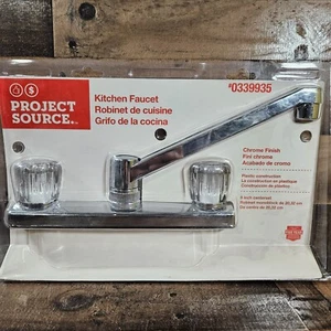 NEW Project Source Economy Chrome Finish 2-Handle 3-Hole Kitchen Faucet 0694851 - Picture 1 of 5