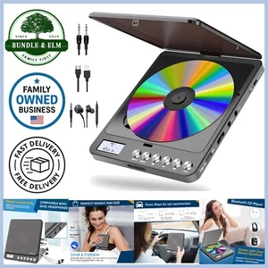 Reproductor de CD Portátil Bluetooth Transmisor FM 2000mAh Recargable para Coche Hogar - Imagen 1 de 10