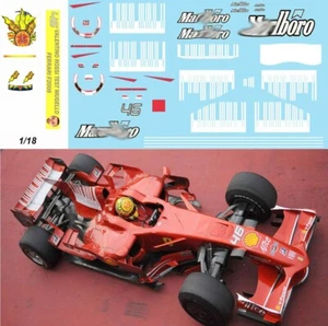 1/18 Decals per FERRARI F2008 DECALS F1 INC. SHARK BARCODE TB TBD341 - Imagen 1 de 1
