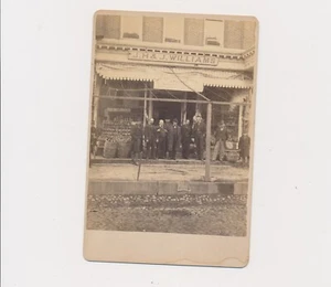 1880's American Street Scene w J.H.& J. Williams Storefront Men Row Storefront - Picture 1 of 2