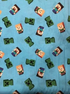 1 Yard Minecraft Friends Cotton Fabric BTY - Picture 1 of 3