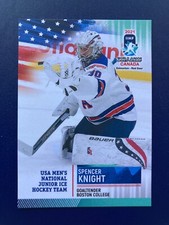 2021 BY cards Spencer Knight IIHF U20 World Championship Team USA Rookie