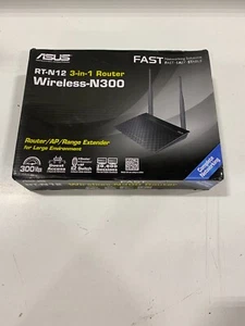 ASUS RT-N12 Wireless-N 300Mbps Antenna 3-in-1 Router/AP/Range Extender - Picture 1 of 2