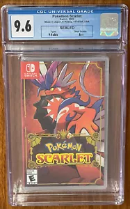 NEW ENCASED 2022 SWITCH Pokemon SCARLET Game 1st PRINT CGC Graded 9.6 Y-Fold A++ - Bild 1 von 5