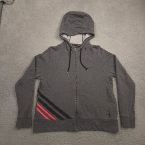 Under Armour Sudadera con Capucha Cremallera Completa Para Hombres XL Gris Calce Suelto Rayas Sudadera Atlética - Imagen 1 de 11