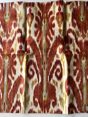 Lee Jofa  Pardah Print Clay  24"x24" Fabric Remnant - Image 1 of 3