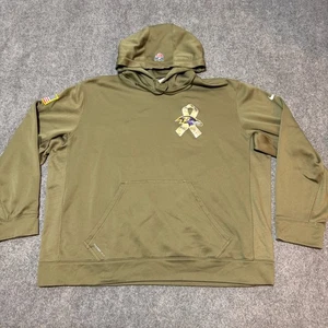 Baltimore Ravens Hoodie Mens XXL Green Sweatshirt Pullover Nike Therma-Fit Field - Picture 1 of 13
