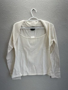 Maglione donna Sutton Studio taglia large invernale bianco cashmere scollatura spalle scoperte nuovo con etichette - Foto 1 di 12