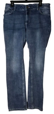 Wrangler Womens Straight Leg Denim Blue Jeans Size 13 x 32 Western Stretch Farm - Image 1 of 4