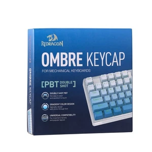 Redragon Touches A134 dégradées bleu ombré, 104 touches standard Doubleshot PBT - Picture 1 of 7