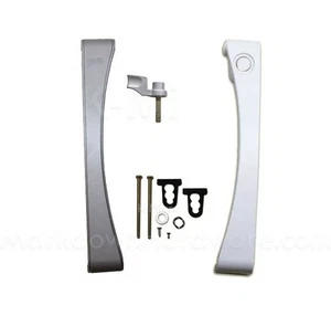 Pella Champagne Right Interior White Left Exterior Sliding Patio Door Handle Set - Picture 1 of 4