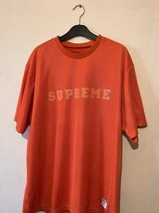 Supreme Dazzle Mesh S/S Top Tee Orange XL - Picture 1 of 8